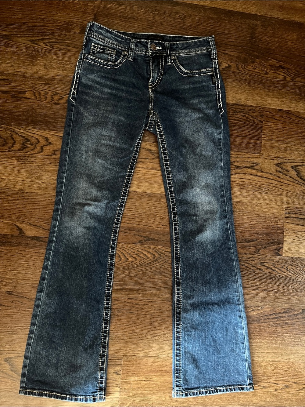 Silver Jeans Women's Boot Cut Jeans - Dark Blue Wash 28W x 33L